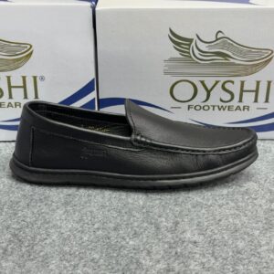 Premium Genuine Leather Slip-on Loafers – Midnight black